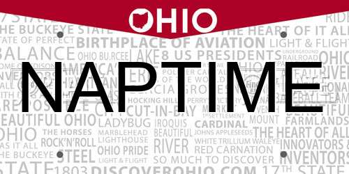 NAPTIME Ohio License Plate