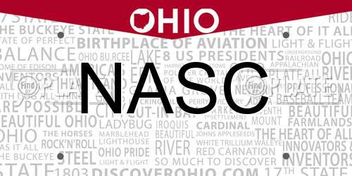 NASC Ohio License Plate