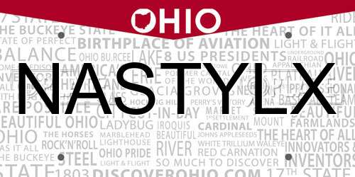NASTYLX Ohio License Plate