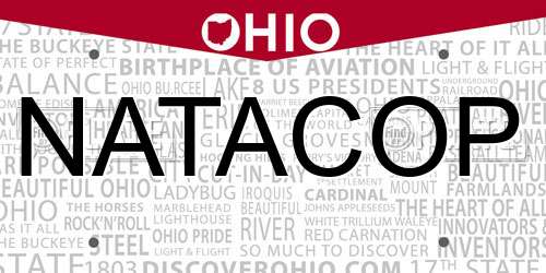 NATACOP Ohio License Plate