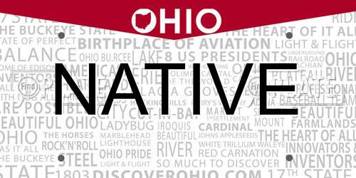 NATIVE Ohio License Plate