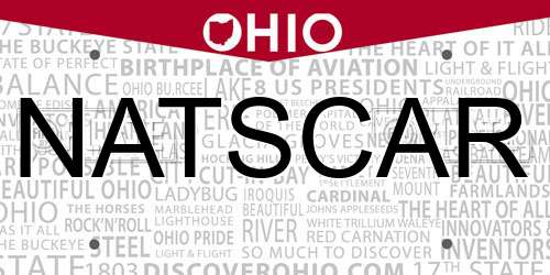 NATSCAR Ohio License Plate