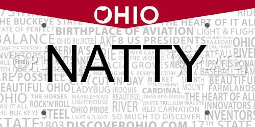 NATTY Ohio License Plate