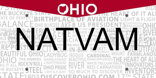 NATVAM Ohio License Plate