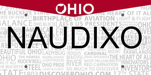 NAUDIXO Ohio License Plate
