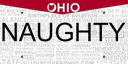 NAUGHTY Ohio License Plate