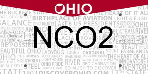 NCO2 Ohio License Plate