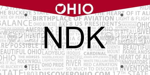 NDK Ohio License Plate