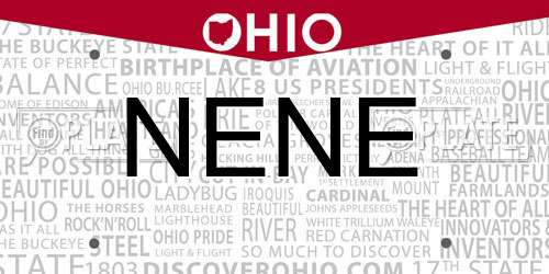 NENE Ohio License Plate