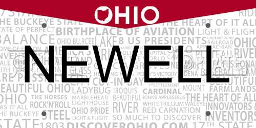 NEWELL Ohio License Plate