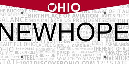 NEWHOPE Ohio License Plate