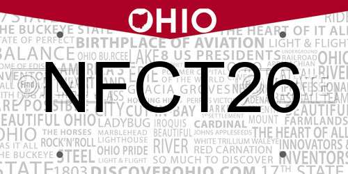 NFCT26 Ohio License Plate