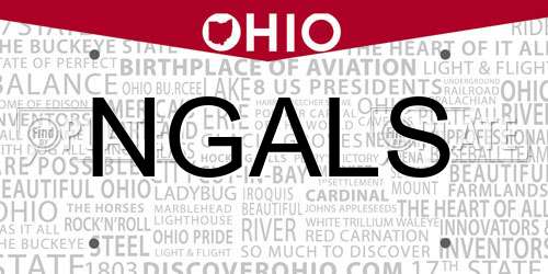 NGALS Ohio License Plate