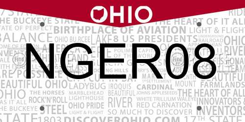 NGER08 Ohio License Plate