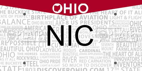 NIC Ohio License Plate