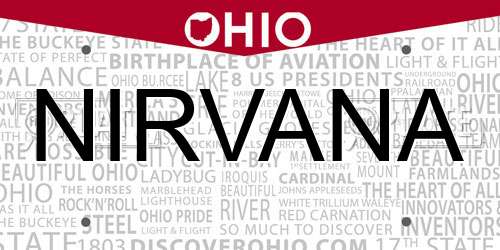 NIRVANA Ohio License Plate
