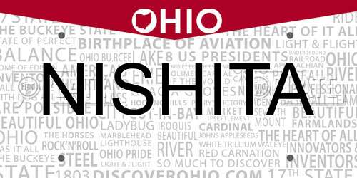 NISHITA Ohio License Plate