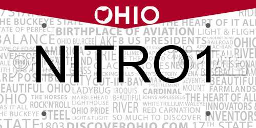 NITRO1 Ohio License Plate