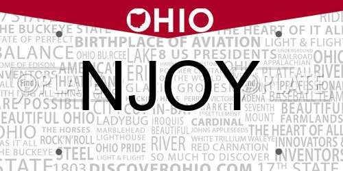 NJOY Ohio License Plate