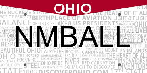 NMBALL Ohio License Plate