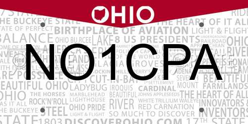 NO1CPA Ohio License Plate