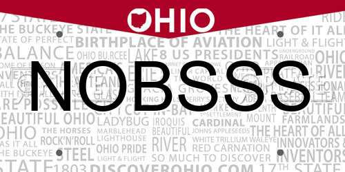 NOBSSS Ohio License Plate