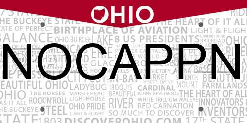 NOCAPPN Ohio License Plate