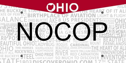 NOCOP Ohio License Plate
