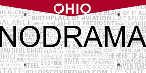 NODRAMA Ohio License Plate