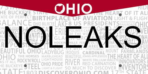 NOLEAKS Ohio License Plate