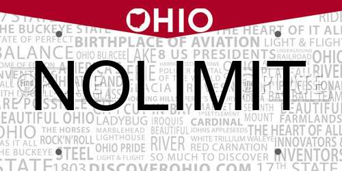 NOLIMIT Ohio License Plate