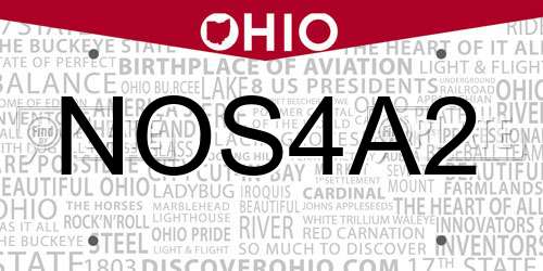 NOS4A2 Ohio License Plate