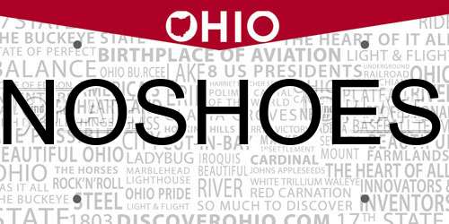 NOSHOES Ohio License Plate