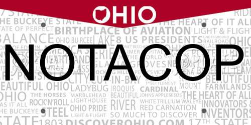 NOTACOP Ohio License Plate