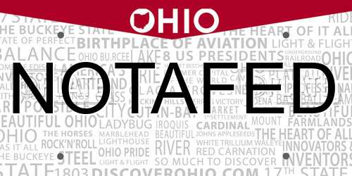 NOTAFED Ohio License Plate