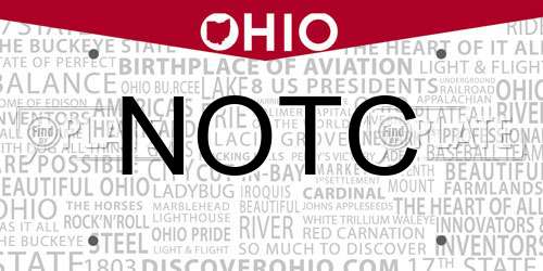 NOTC Ohio License Plate