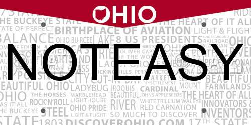 NOTEASY Ohio License Plate