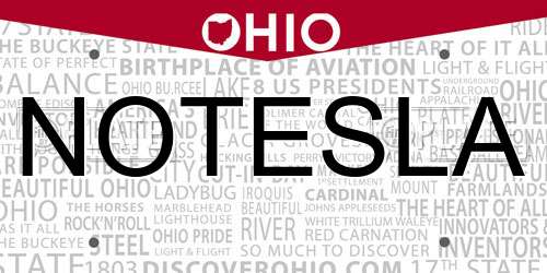 NOTESLA Ohio License Plate