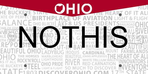 NOTHIS Ohio License Plate