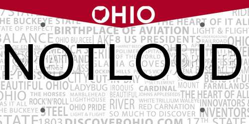 NOTLOUD Ohio License Plate