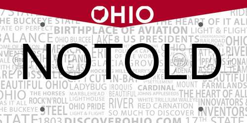 NOTOLD Ohio License Plate