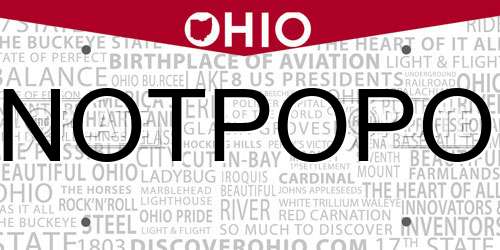 NOTPOPO Ohio License Plate
