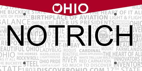 NOTRICH Ohio License Plate