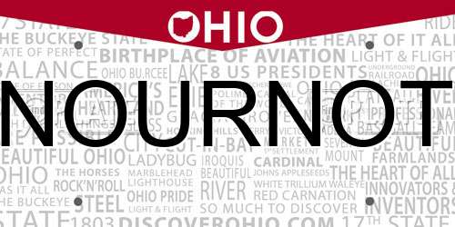 NOURNOT Ohio License Plate