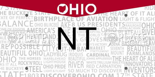 NT Ohio License Plate