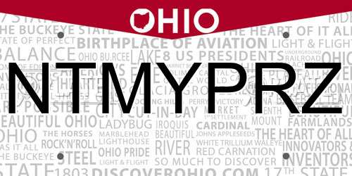 NTMYPRZ Ohio License Plate