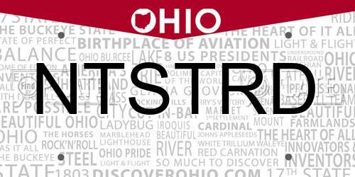 NTSTRD Ohio License Plate