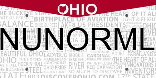 NUNORML Ohio License Plate