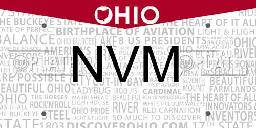 NVM Ohio License Plate