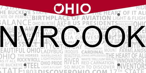 NVRCOOK Ohio License Plate